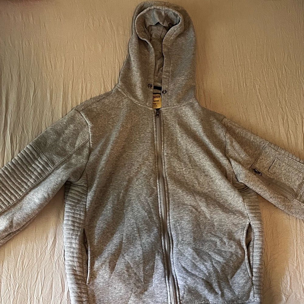 Grey Zip up Hoodie